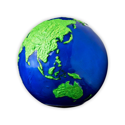 2022 3 oz Barbados Silver Blue Marble Green Planet Spherical - Brilliant Uncirculated