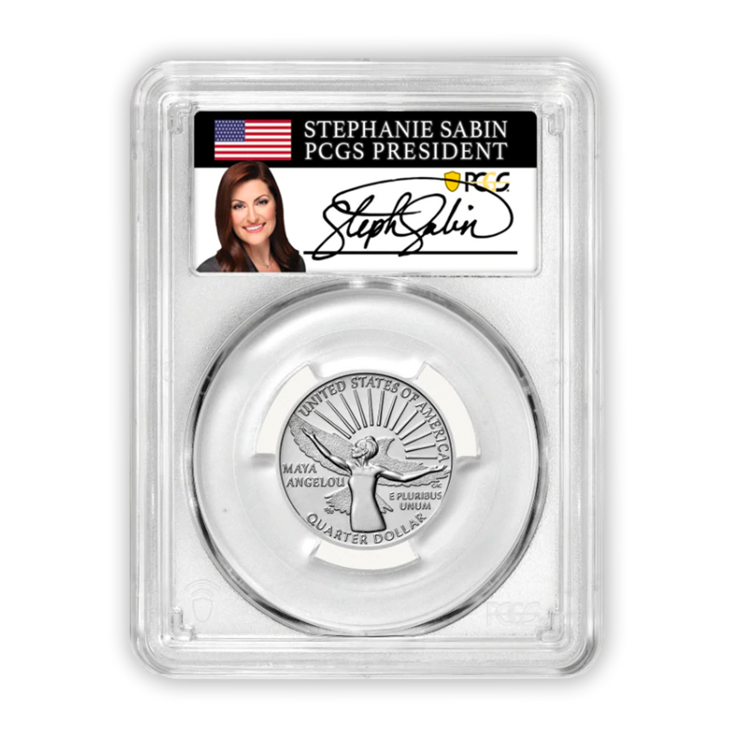 2022 American Women Quarter - Maya Angelou - PCGS MS64 Early Find - Sabin Signed