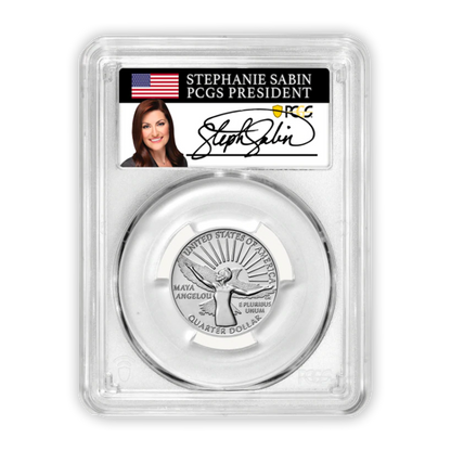 2022 American Women Quarter - Maya Angelou - PCGS MS64 Early Find - Sabin Signed