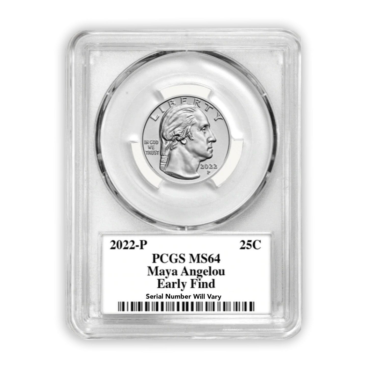 2022 American Women Quarter - Maya Angelou - PCGS MS64 Early Find - Sabin Signed