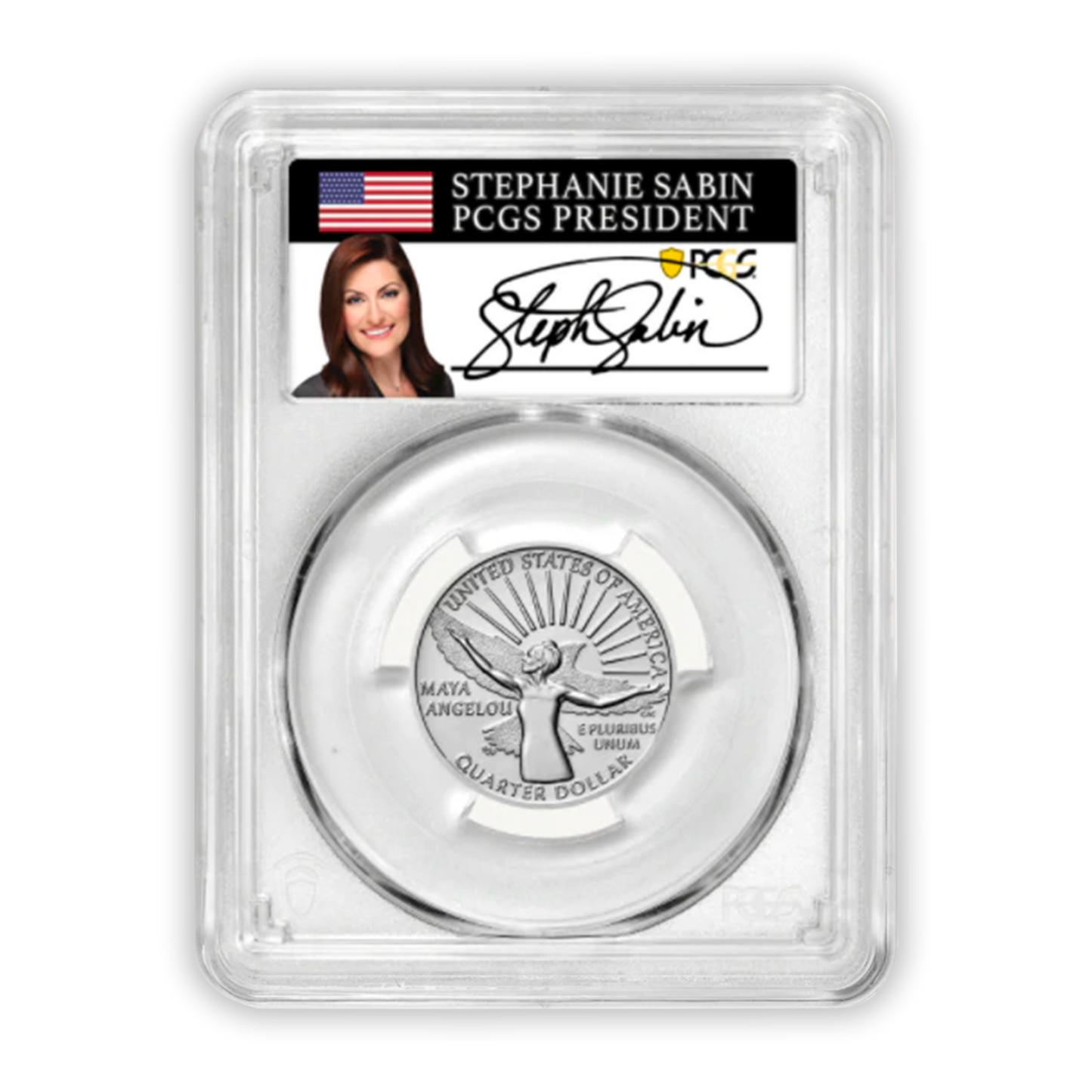 2022 American Women Quarter - Maya Angelou - PCGS MS65 Early Find - Sabin Signed