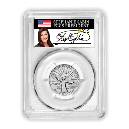 2022 American Women Quarter - Maya Angelou - PCGS MS65 Early Find - Sabin Signed