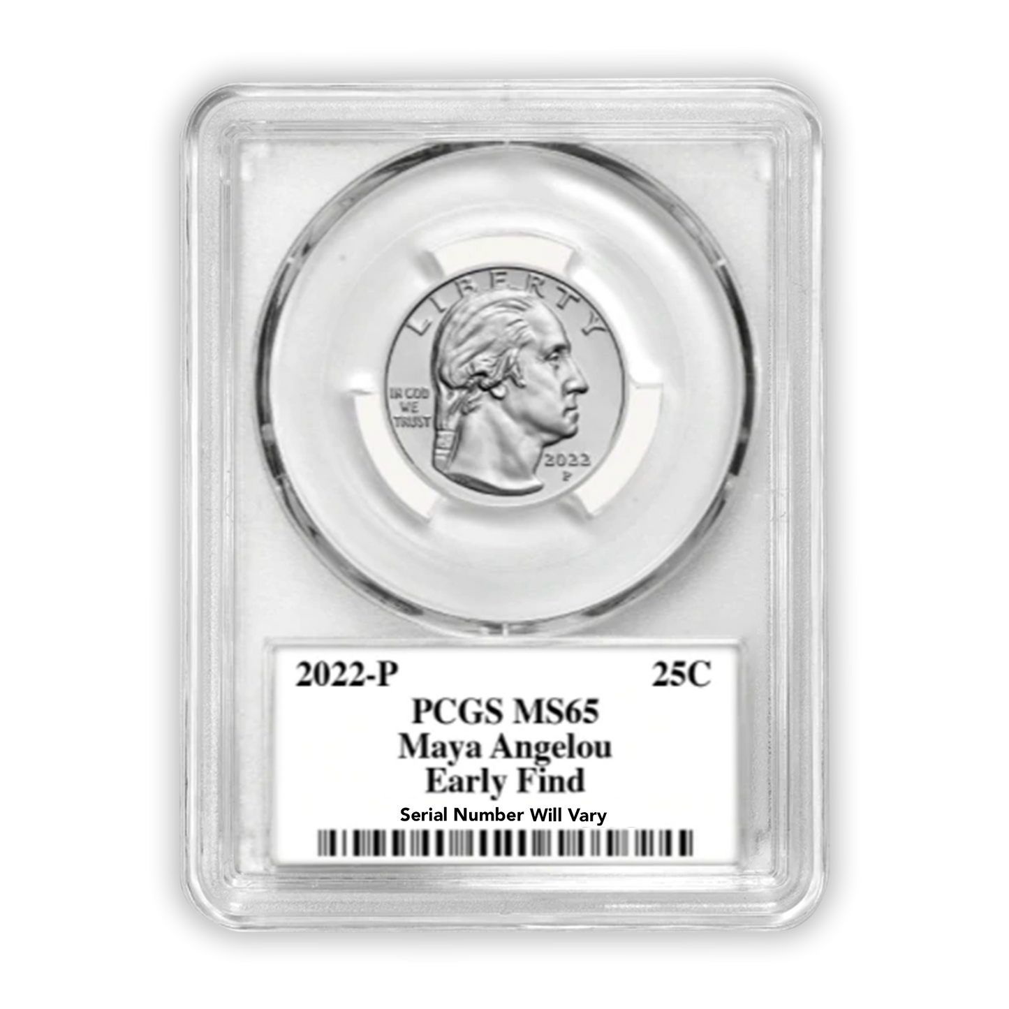 2022 American Women Quarter - Maya Angelou - PCGS MS65 Early Find - Sabin Signed