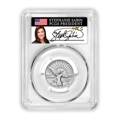 2022 American Women Quarter - Maya Angelou - PCGS MS66 Early Find - Sabin Signed