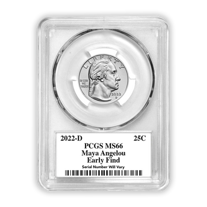 2022 American Women Quarter - Maya Angelou - PCGS MS66 Early Find - Sabin Signed