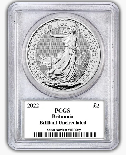2022 Britannia 1 oz Silver - PCGS Queen Elizabeth Memoriam Label
