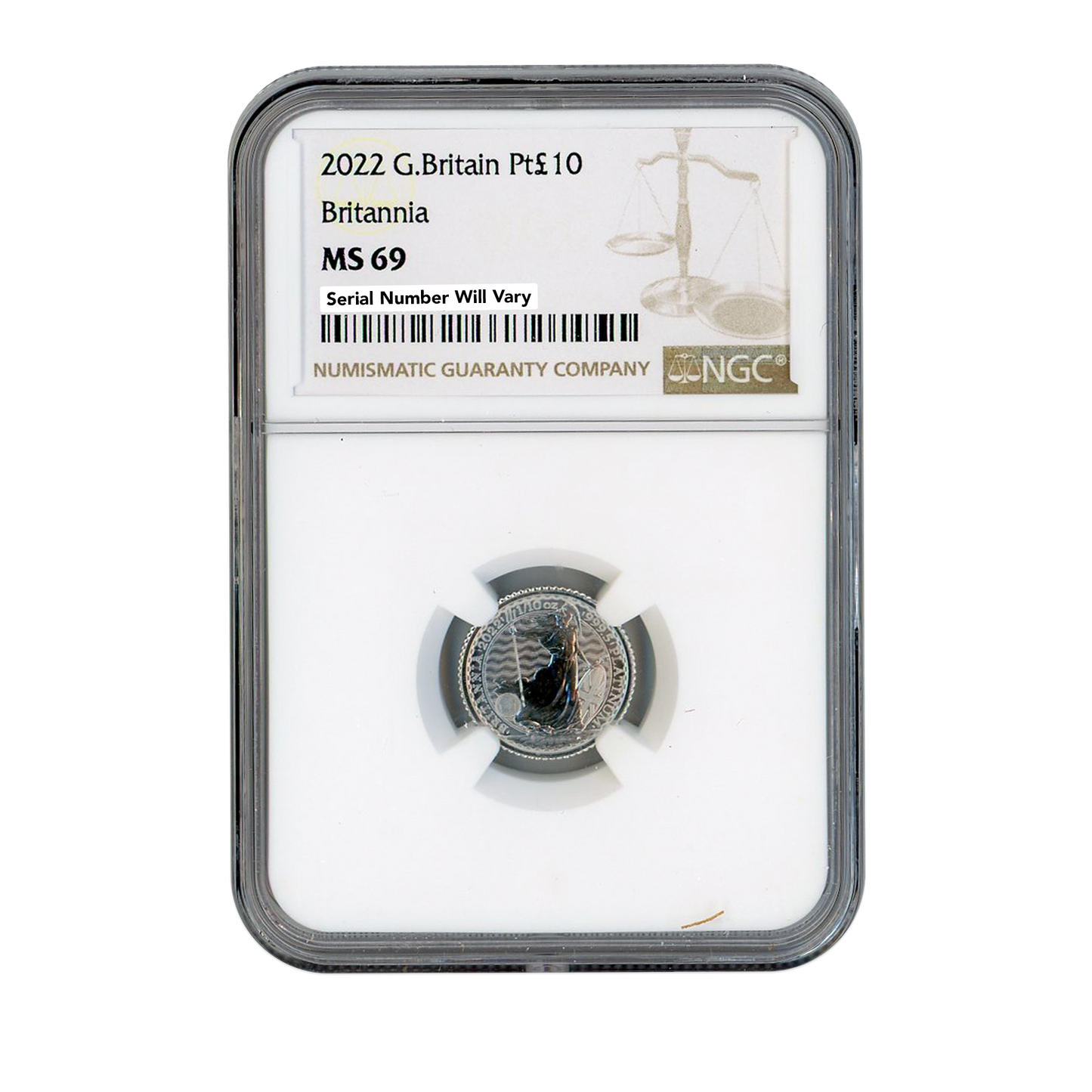 2022 1/10 oz Platinum Britannia NGC MS69