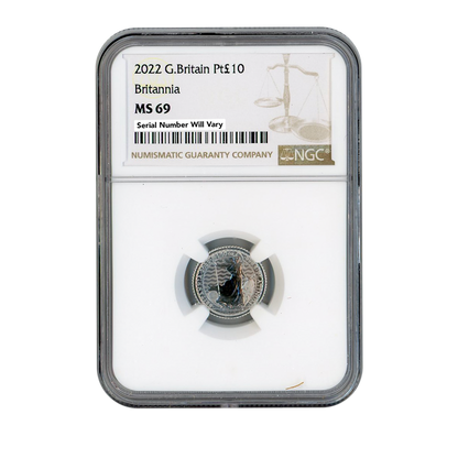 2022 1/10 oz Platinum Britannia NGC MS69