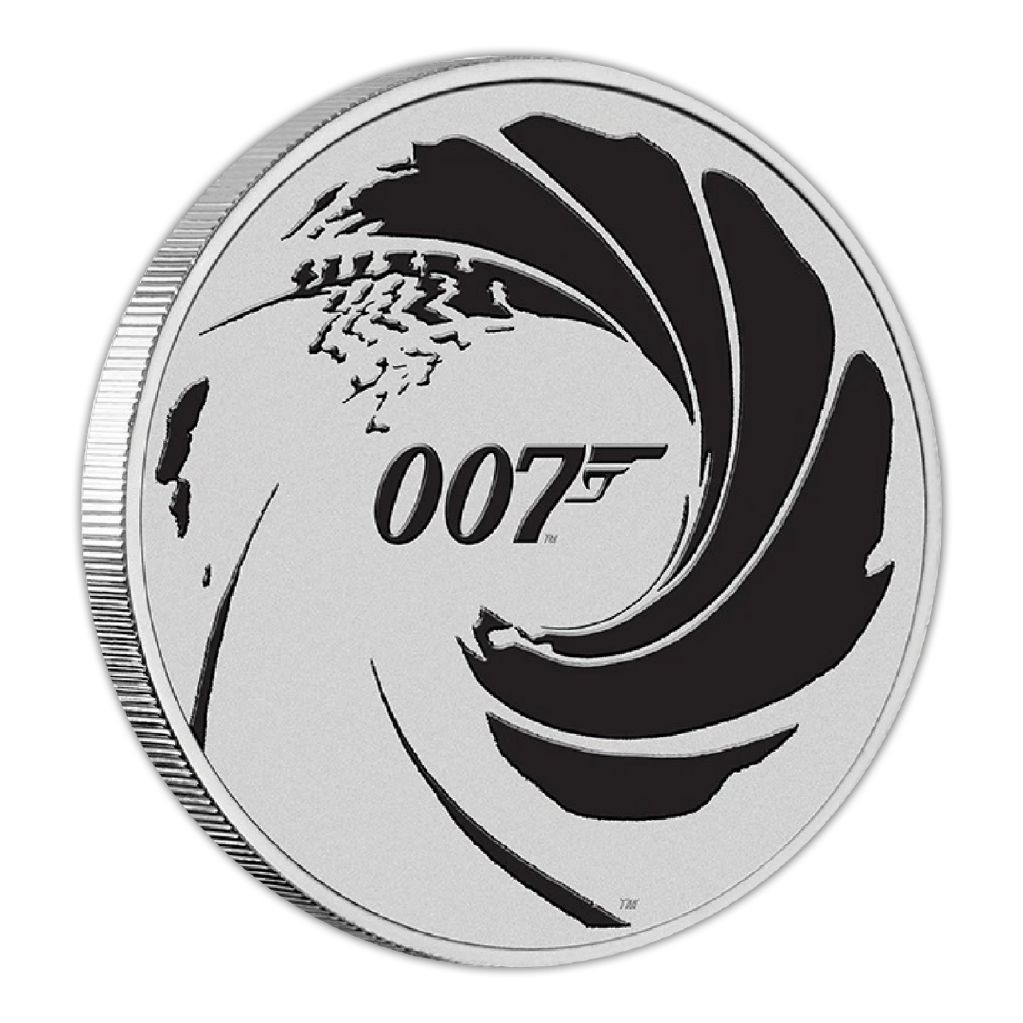 2022 James Bond "No Time to Die" Black Logo 1 Oz Silver - Perth Mint - Business Strike