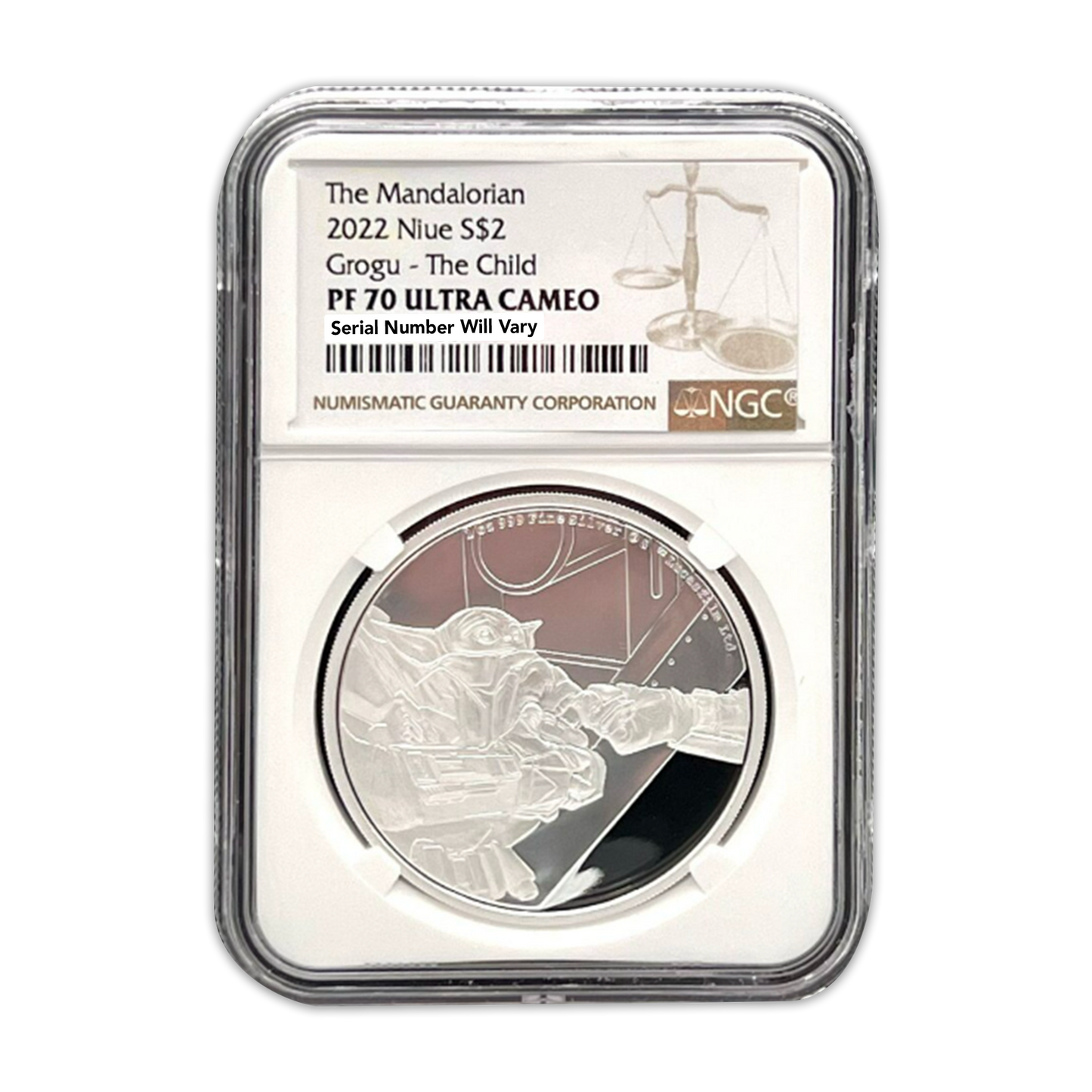2022 Niue Star Wars -The Mandalorian Grogu The Child - 1oz Silver NGC PF 70  UCAM