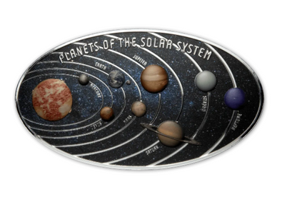 2022 Planets of the Solar System 1 kilo Silver -  Solomon Islands