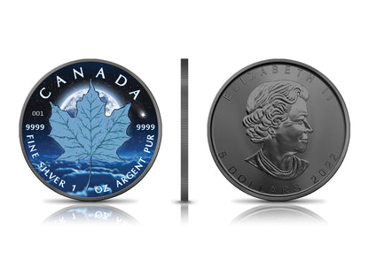 2022 Night Time Maple Leaf 1 Oz Silver - Icon Mint Special Edition