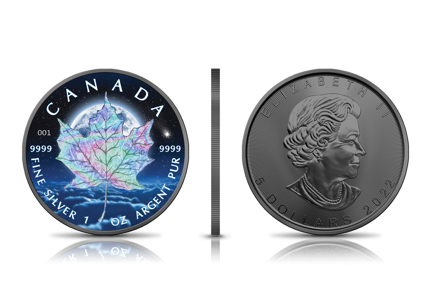 2022 Night Time Maple Leaf 1 Oz Silver - Icon Mint Special Edition