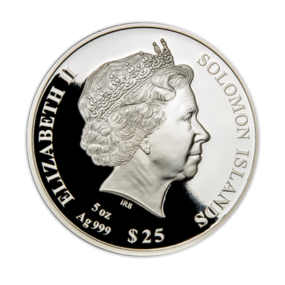 2022 5 oz Solomon Islands Silver RMS Titanic - Mother of Pearl