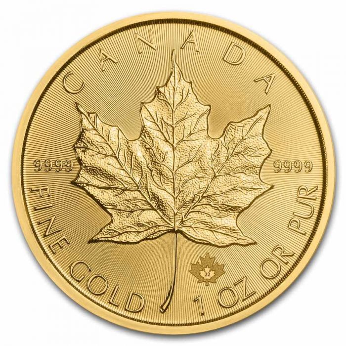 2022 Canada Maple Leaf  1 Oz .999 Gold