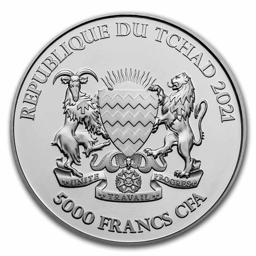 2021 Republic of Tchad - Mandala Warthog -  1 Oz silver