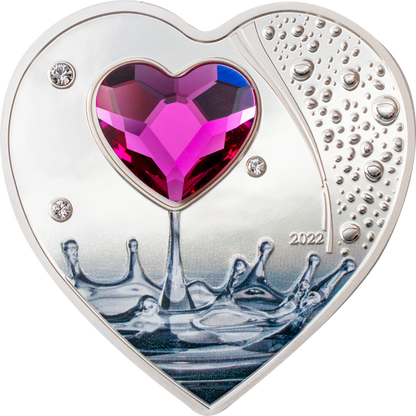 2022  Cook Islands Brilliant Love - 20gram .999 Silver Proof Coin