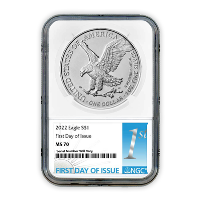 2022 Silver Eagle - First Day of Issue - Double Signature  Anna Cabral & Miles Standish Label NGC MS70