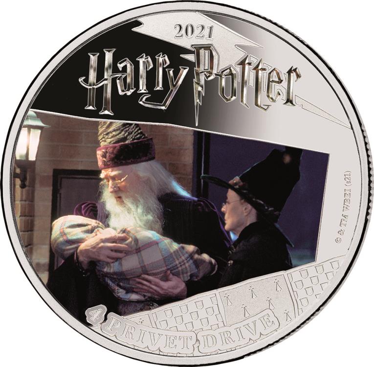 2021 Harry Potter No. 4 Privet Drive Colorized  1 oz Silver Proof