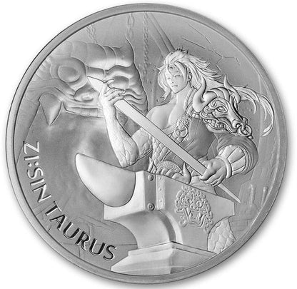 2021 South Korea ZI: SIN Taurus - 1 oz Silver BU