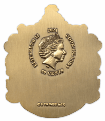 2021 Harry Potter - Hogwarts House Crest Slytherin -  73 – 80 g - Iron with matt gold plating