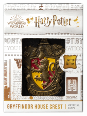 2021 Harry Potter - Hogwarts House Crest Gryffindor -  65.5 – 72.5 g - Iron with matt gold plating