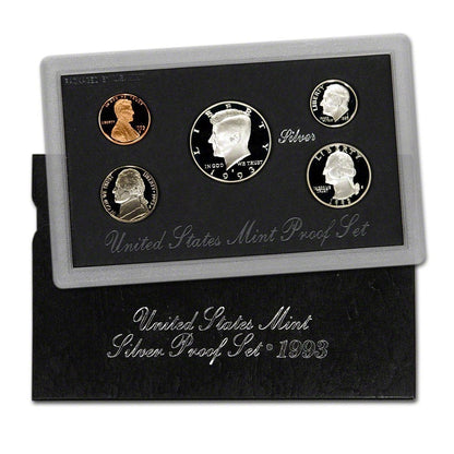 1993 Silver Proof Set - 5 Coins