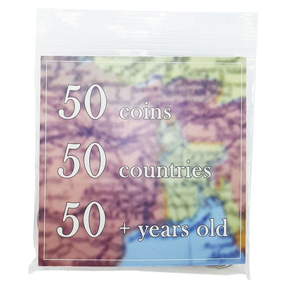 50 -50-50 Deal - 50 World Coins from 50 Countries from 50 Years Ago