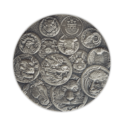 Lunar Lucky Coin -  Removable Inlay and Enamel - 500g Silver