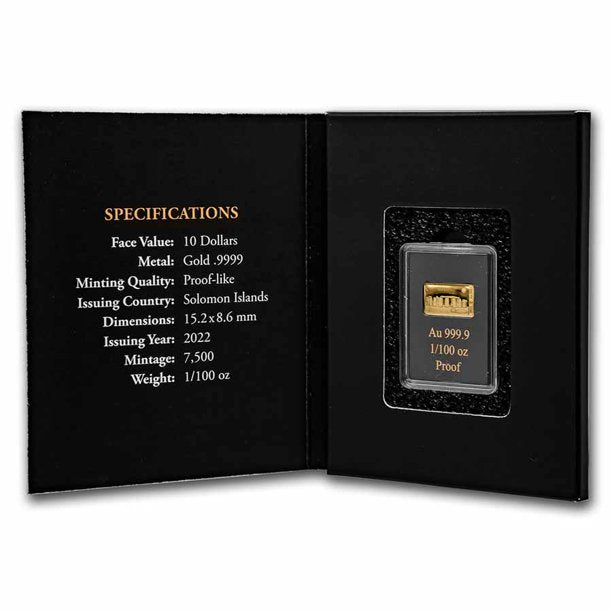 2022 Solomon Gold Ingot Mysteries of World History - Stonehenge Gold Prooflike