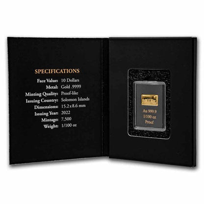 2022 Solomon Gold Ingot Mysteries of World History - Stonehenge Gold Prooflike