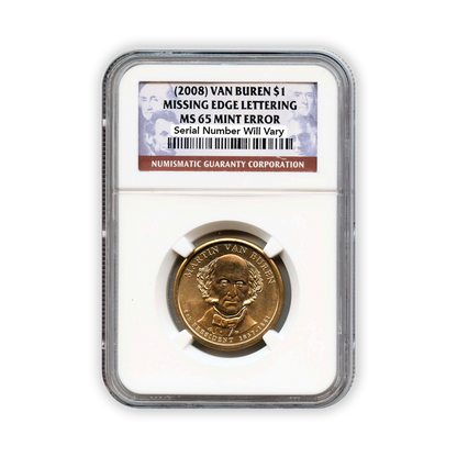 2008 Martin Van Buren Error - Missing Edge Lettering