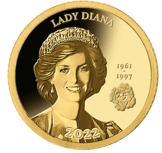 2022 Lady Diana Remembrance 25th Anniversary - .5 Gram Gold
