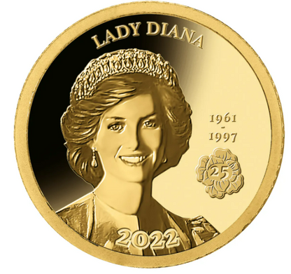 2022 Lady Diana Remembrance 25th Anniversary - .5 Gram Gold