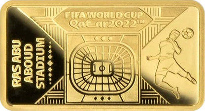 2022 Solomon Islands Ras Abu Aboud Stadium 1/100 Gold Prooflike