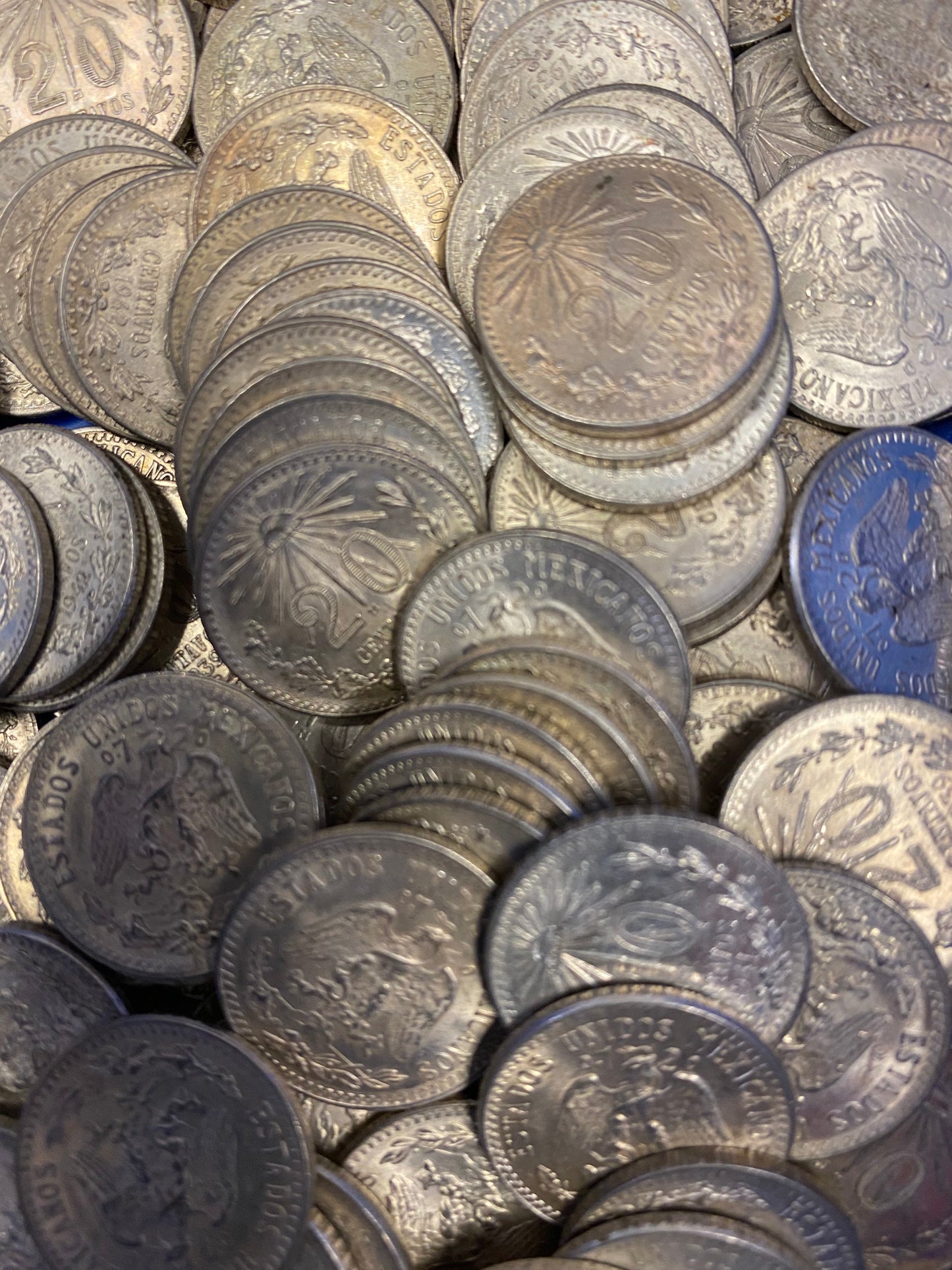 Mexican Twenty Centavos Cap & Rays - .720 Silver - Slider Quality