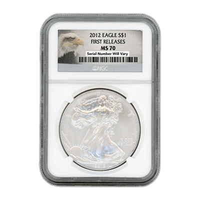 2012 Silver Dollar Eagle - First Releases MS70