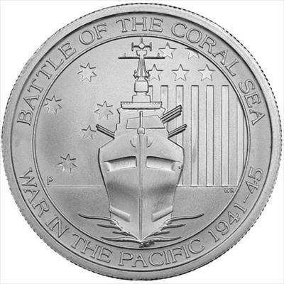 2015 Australian Battle of the Coral Sea Coin - 1/2 oz - .999 Silver