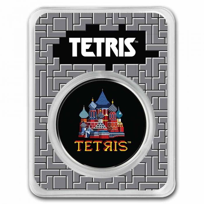 2021 Niue Tetris- St Basil's Cathedral - 1 oz Silver Coloured Coin