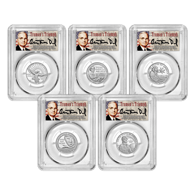 2022 5 Pc. Truman Triumph Proof Quarter Set - PCGS PR70