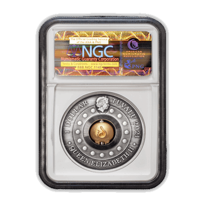 2021  Year of the Ox Charm NGC MS70 Antiqued