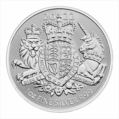 2022  Great Britain The Royal Arms - 1oz .999 Silver Coin
