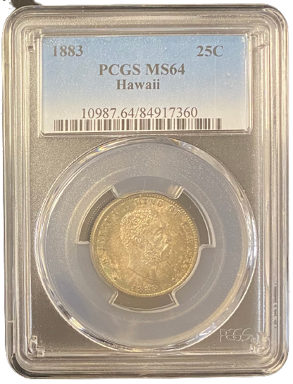 1883 Hawaii Quarter - PCGS MS64
