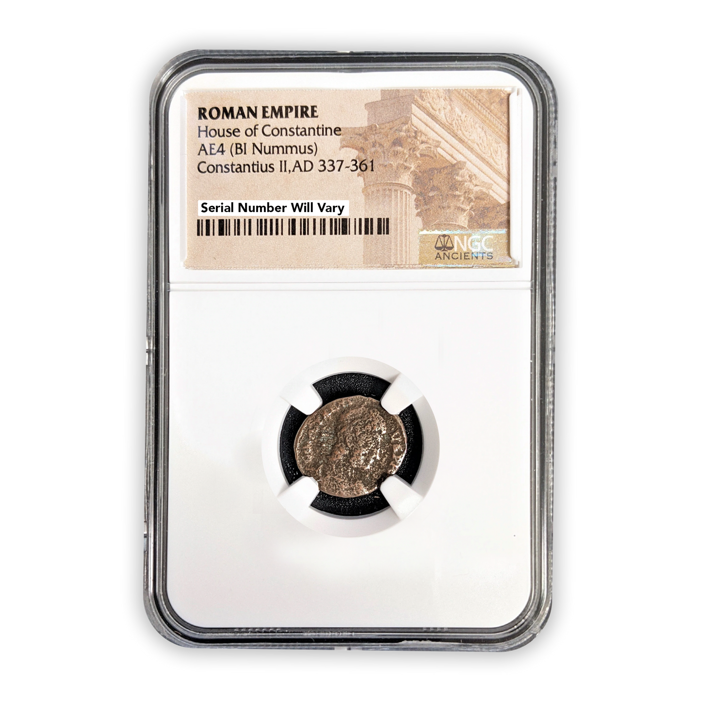 Ancient Roman Bronze Coin- House of Constantine - Constanstius II - NGC Certified