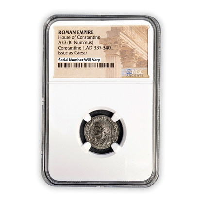 Ancient Roman Bronze Coin- House of Constantine - Constantine II - NGC Certified