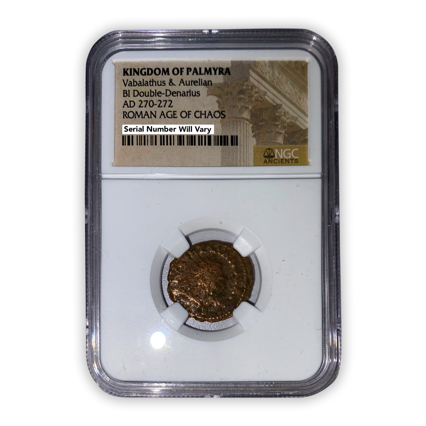 Ancient Roman Bronze Coin - Vabalathus & Aurelian- Age of Chaos - NGC Certified