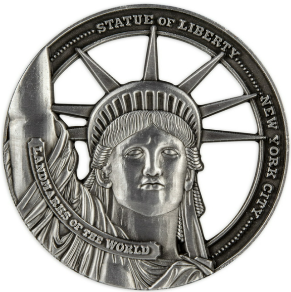 2022 LANDMARKS OF THE WORLD- Statue of Liberty - NZD Iron Coin