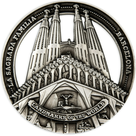 2022 LANDMARKS OF THE WORLD- La Sagrada Familia - NZD Iron Coin