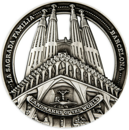 2022 LANDMARKS OF THE WORLD- La Sagrada Familia - NZD Iron Coin