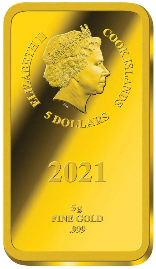 2021 Wizarding World of Harry Potter  5 gram Gold Bar